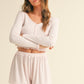Pointelle Lounge Long Sleeve Baby Pink