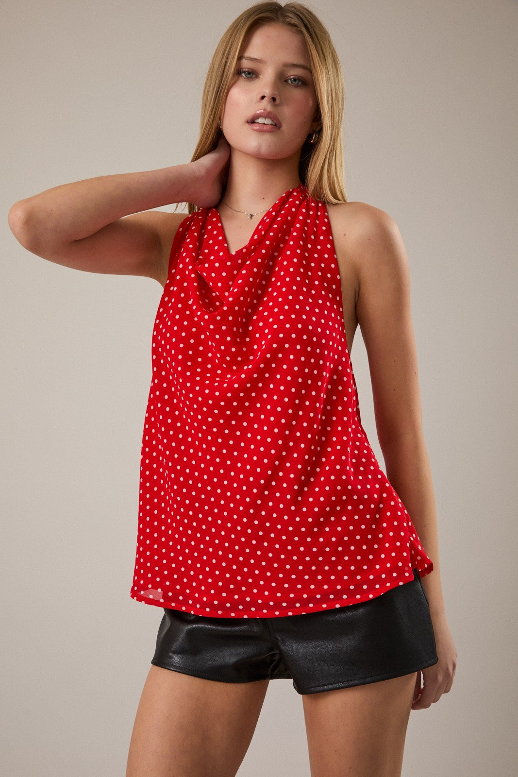 Lacie Red Halter NeckTop