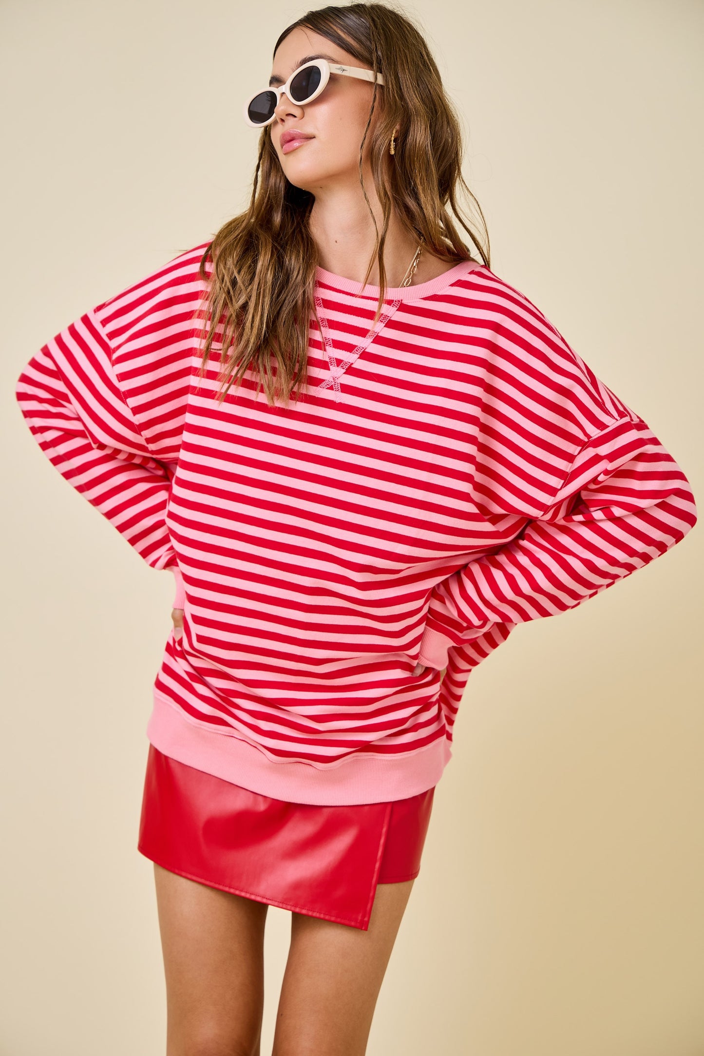 Darla Pink Striped Top