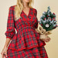 Deka Plaid Tiered Dress