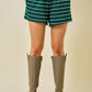 Dream Green Striped Set Shorts