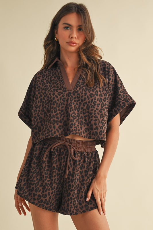 Kate Leopard Short Sleeve Set