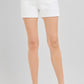 Risen White Tummy Control High Rise Embroidered Shorts