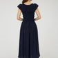 Bella Navy Midi Dress