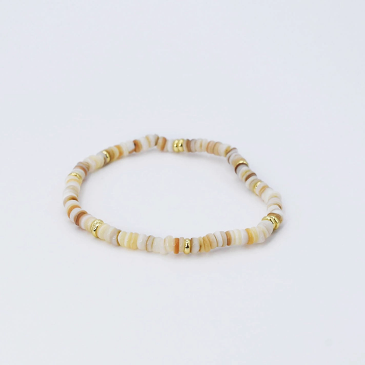 Dainty natural beaded bracelet
