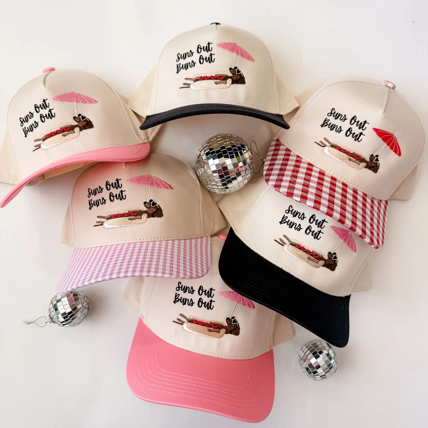 Suns Out Buns Out - Hat Red Gingham