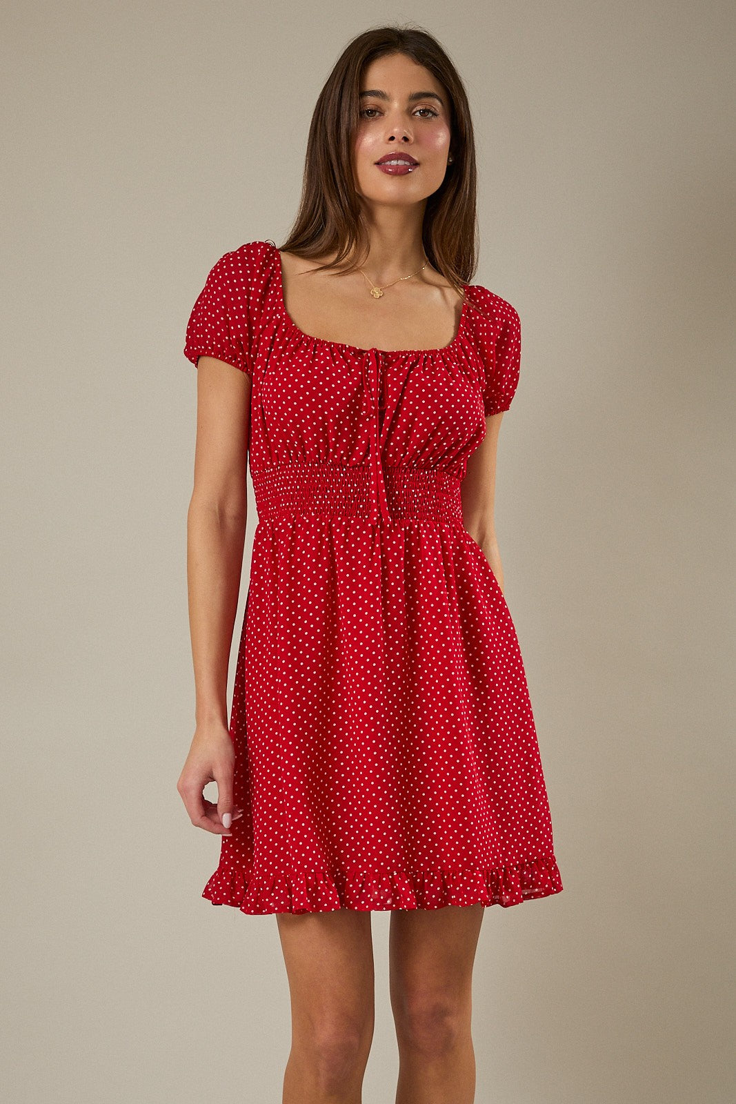 Sierra Red Dot Dress