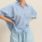 Harlow blue and white top