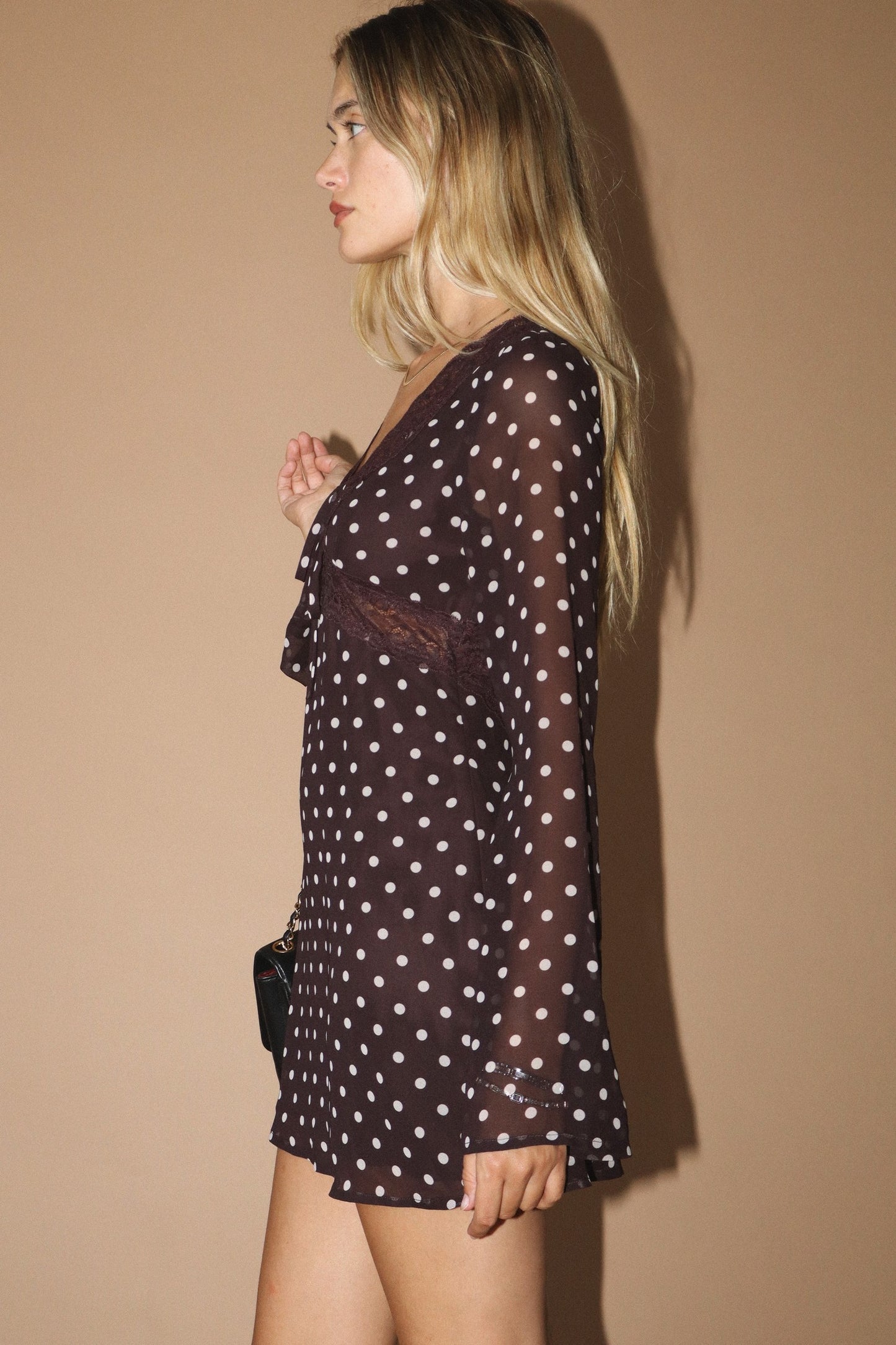 Bella Brown Polka Dot Dress