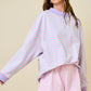 Dee Striped Mock Neck