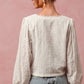 Sarah off white floral eyelet top