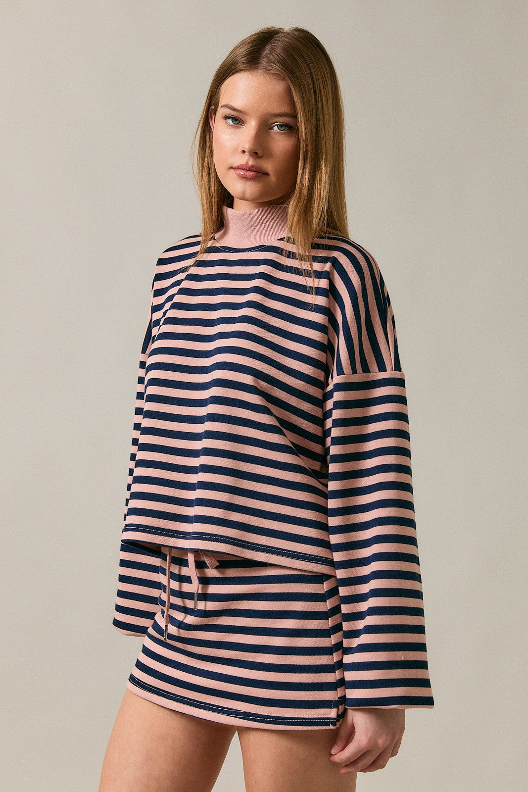 Lydia Blush Striped Set Top