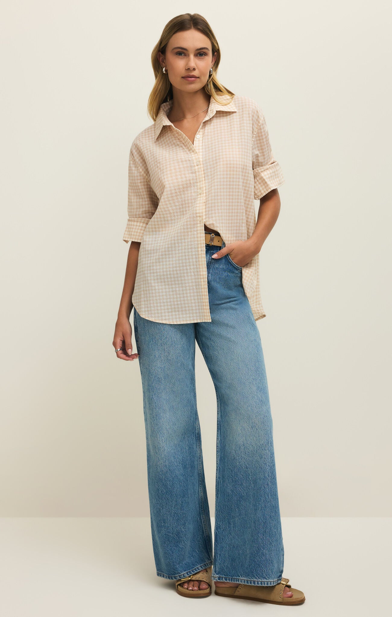 Z SUPPLY SEAPORT BUTTON UP TOP
