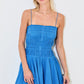Dana Tiered Mini Dress Azure