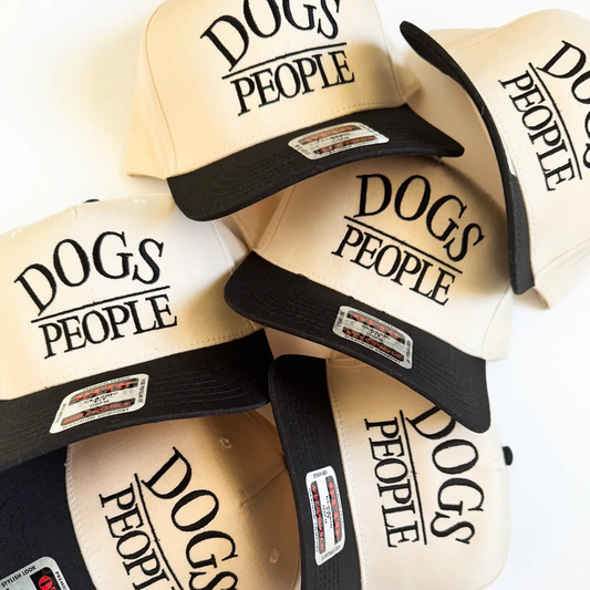 Dogs/People Vintage Embroidered Hat