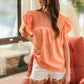 Brianna Orange Ruffle Top