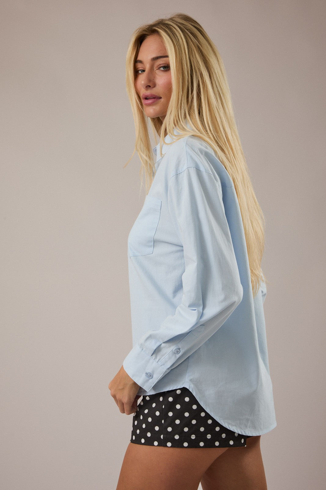 Lily Light Blue Button Down