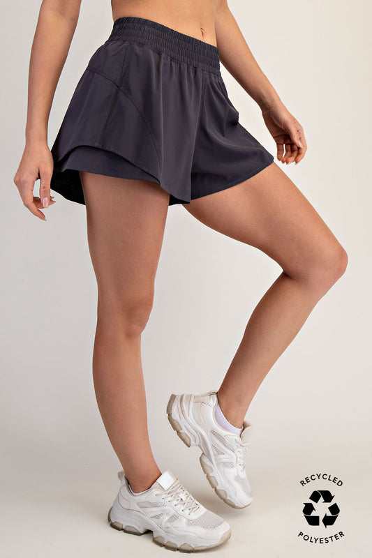 A-line Shorts Charcoal