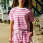 Brenda Striped Crop Top Pink
