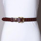 Faux Alligator Skin Leather Belt