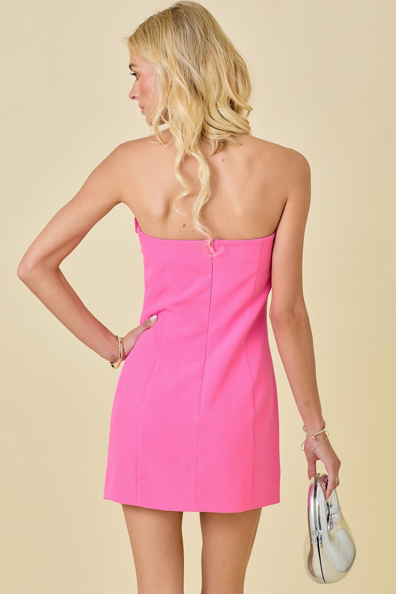Dee Pink Strapless Dress