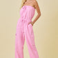 Bella Pink Cargo Jumpsuit