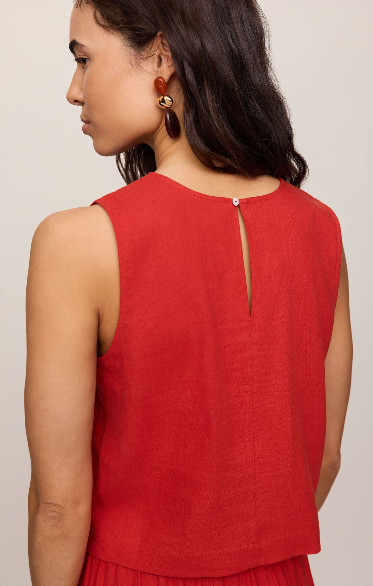 Z SUPPLY Sloane Linen Top Chili Pepper