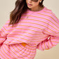 Dylan Striped Set Skirt Pink