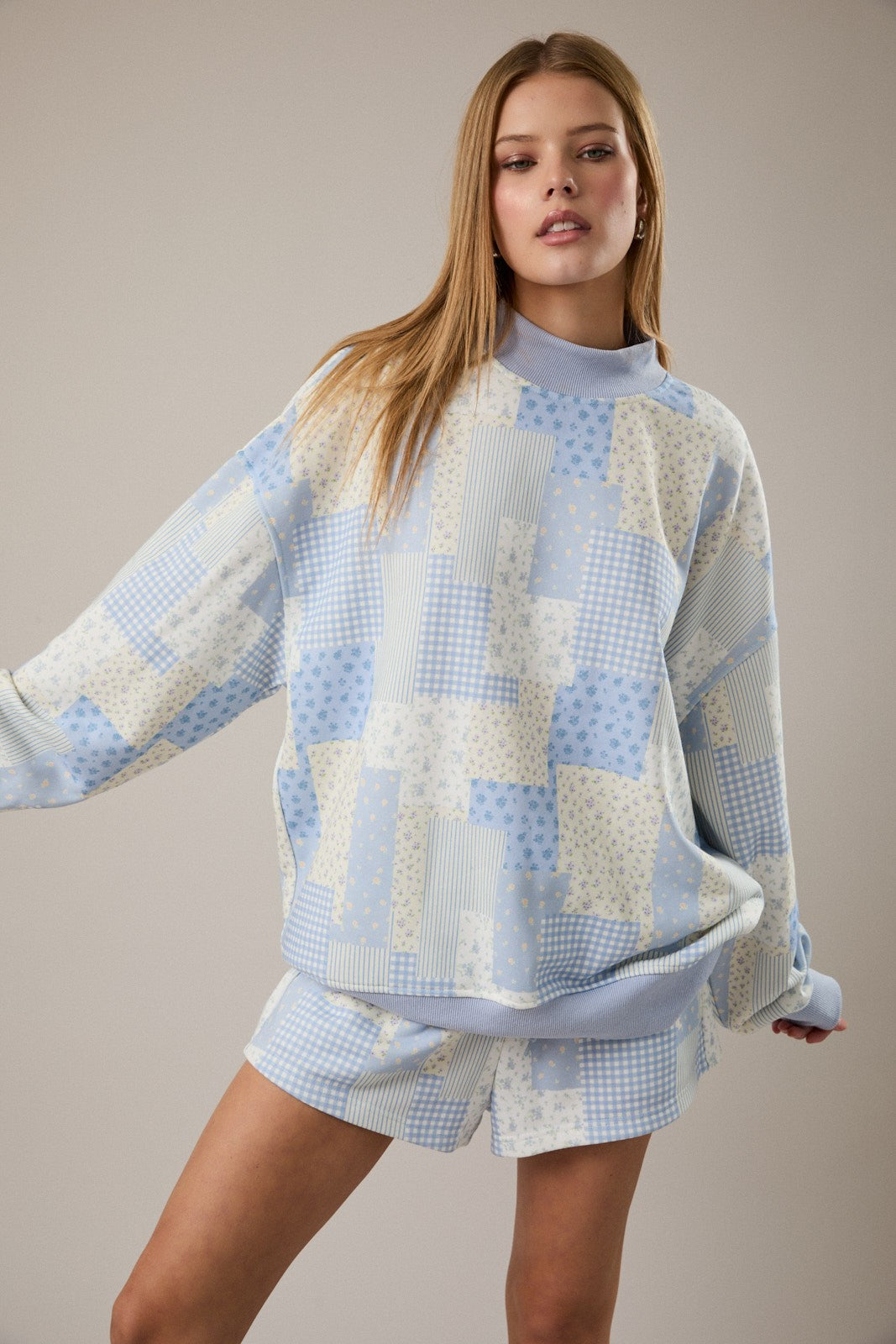 Lillian Blue Patch Sweatshirt