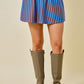 Daniela Blue and Brown Skort
