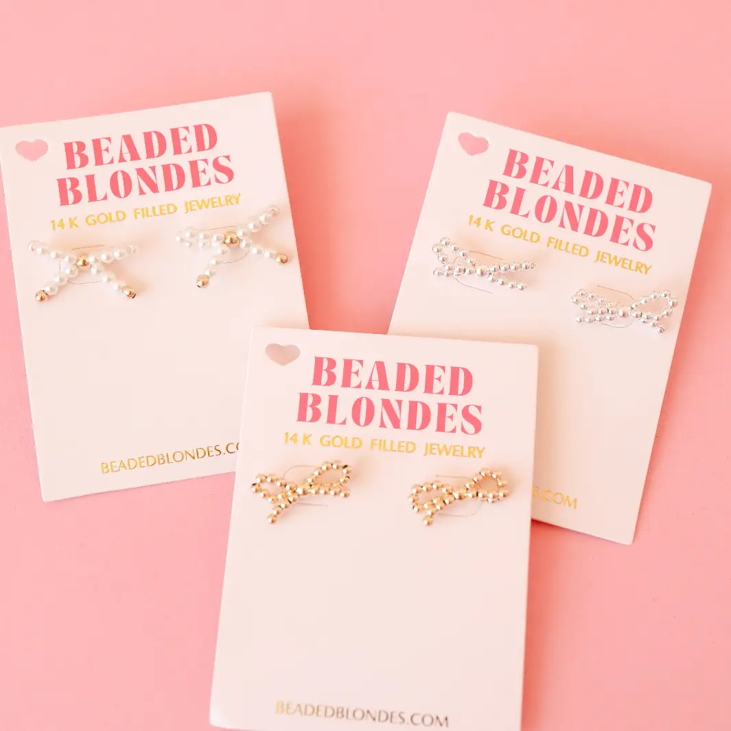 Gold Bow Earrings