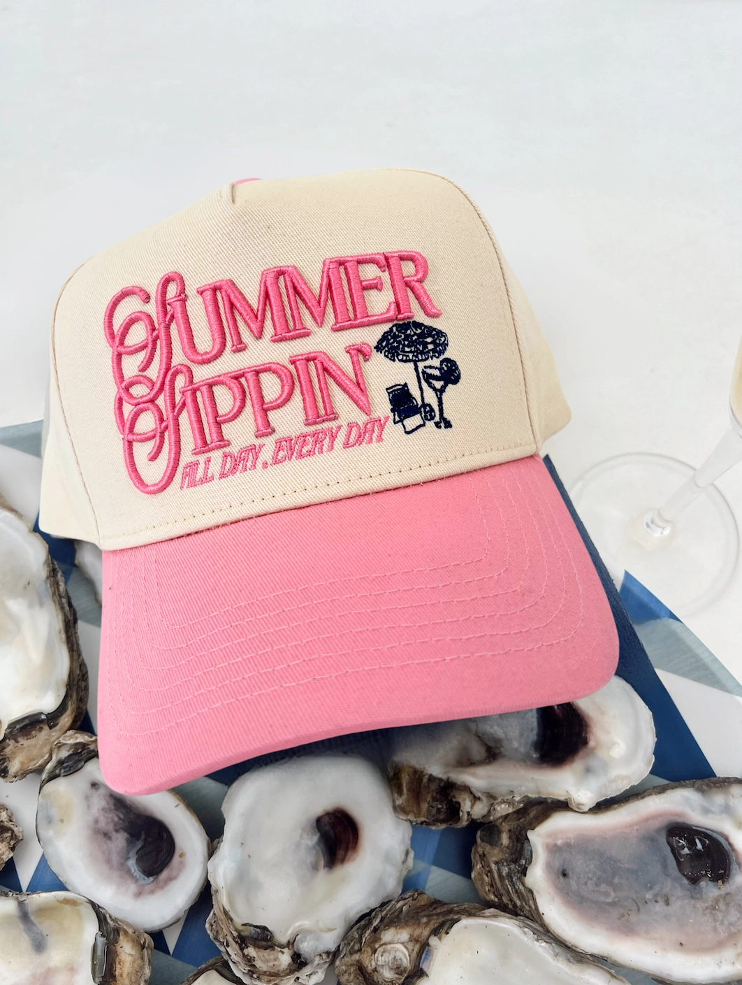 Summer Sippin Pink Hat