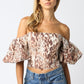 Kiley Leopard Bubble Top