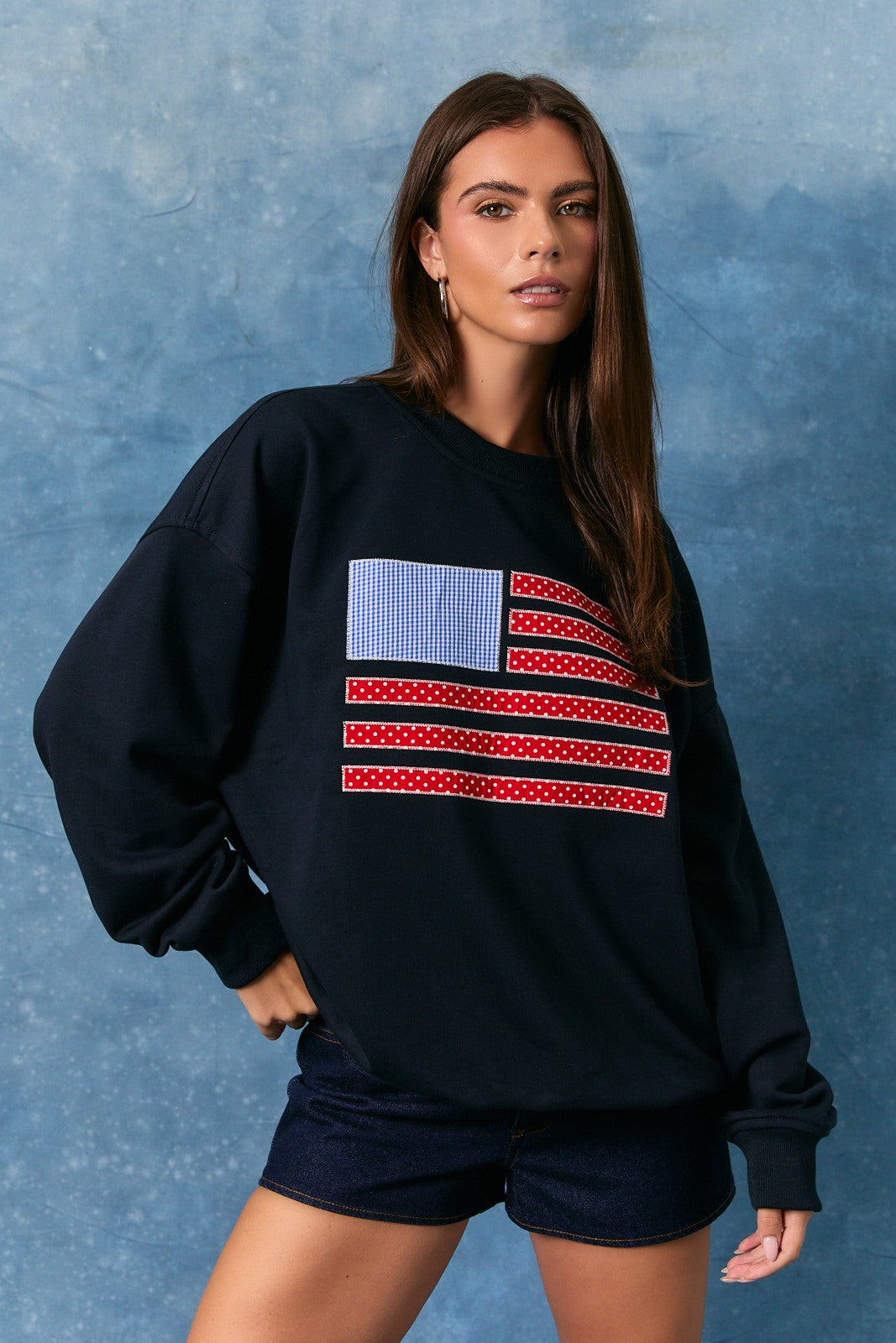 Landry Navy Flag Top
