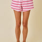 Diana Pink and White Set Shorts