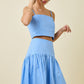 Delaney Blue Dot Crop Top