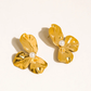 Vintessa 18K Gold Non-Tarnish Flower Shell Pearl Earrings