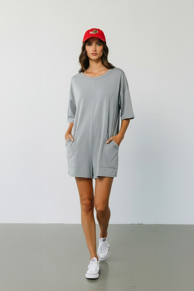 Becky Slate Oversized Romper