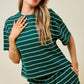 Dream Green Striped Set Top