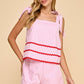 Talia Pink Gingham Top