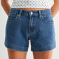 Just Black Denim Lightweight Short With Side Slit Detail