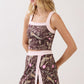 Botanical Bird Print Crop Top