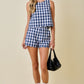 Deb Gingham Set Shorts Navy