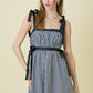 Diana Black Gingham Dress