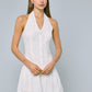 Sarah White Halter Dress
