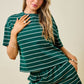 Dream Green Striped Set Top