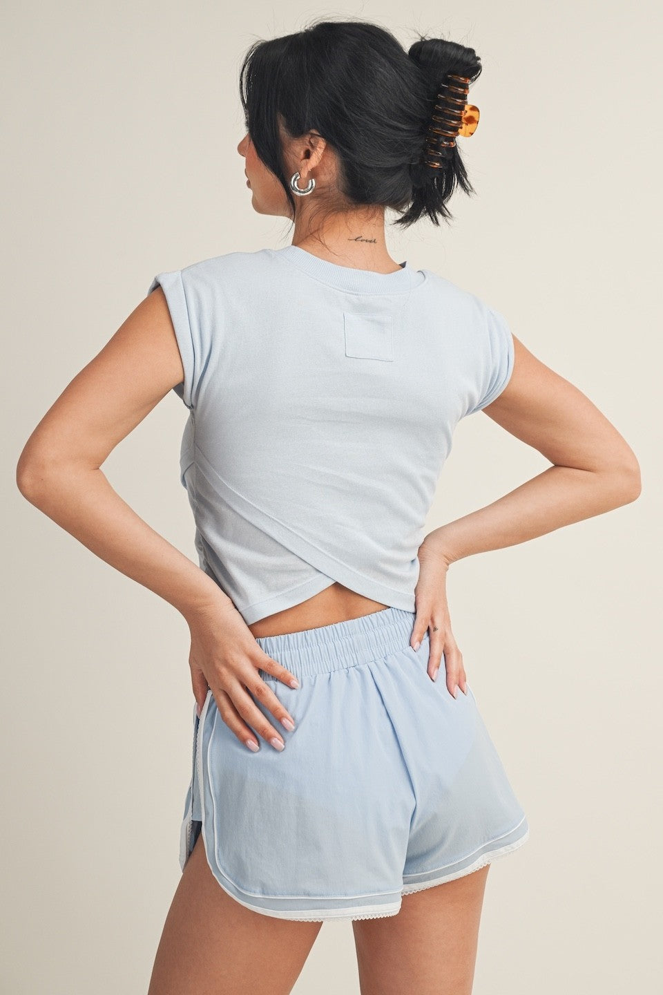 Kinsley Blue Crossover Top