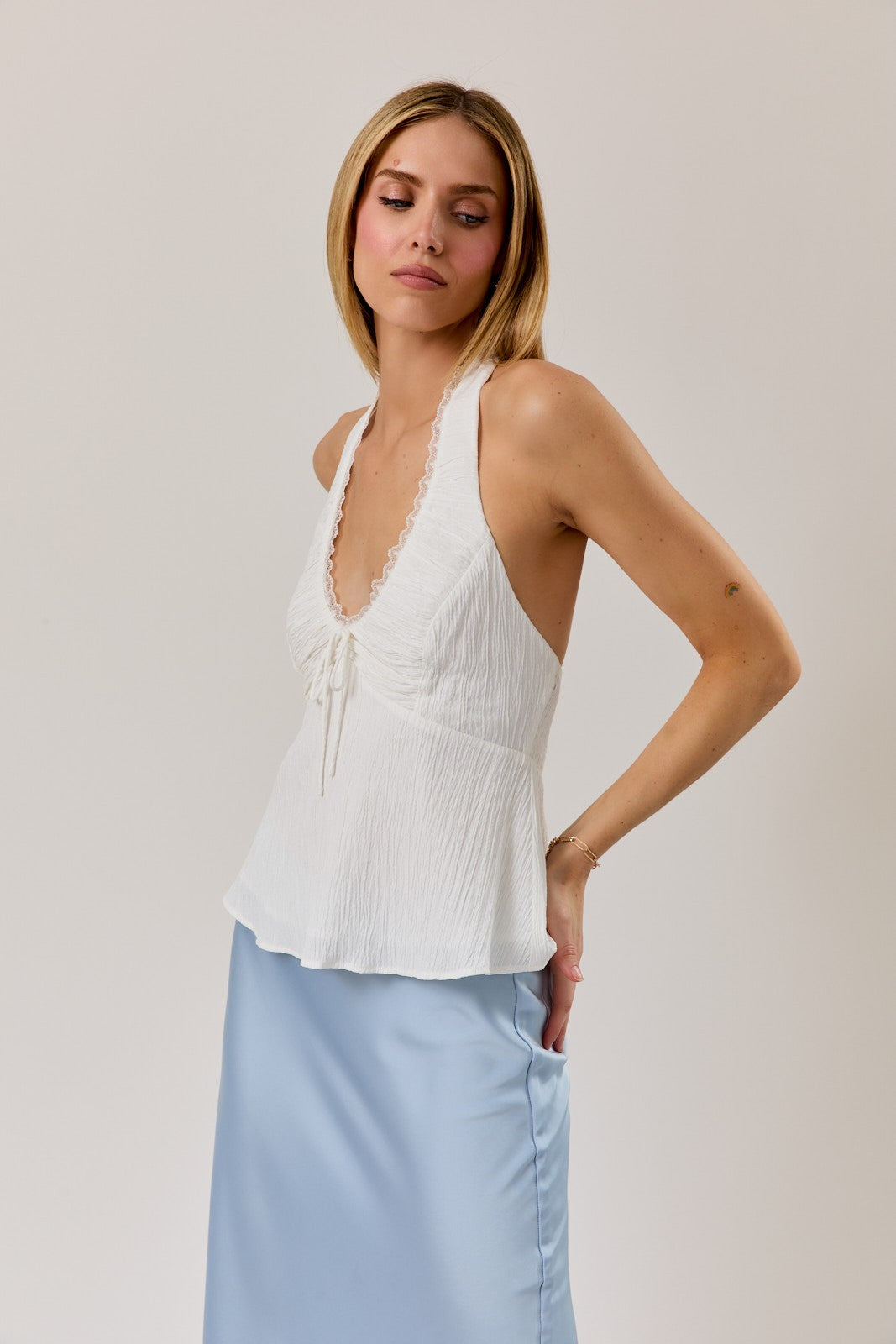 Sammie White Halter Top