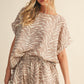Kayla Taupe Animal Print Set
