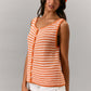 Linda Orange Stripe Top